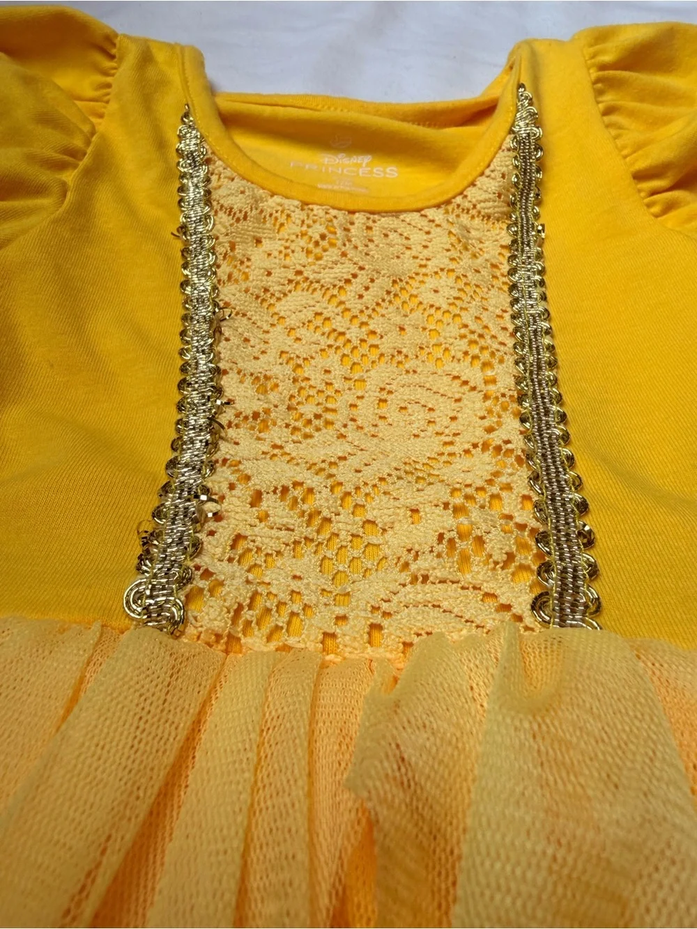 NWOT Disney Princess Belle Tutu Dress 12M Puff Sleeve Beauty & the Beast